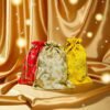 e5b47ba01ce940d08a49d4cd3d2d53b1 Embroidered Drawstring Potli Bag – Red, Cream & Yellow Ethnic Gift Bags