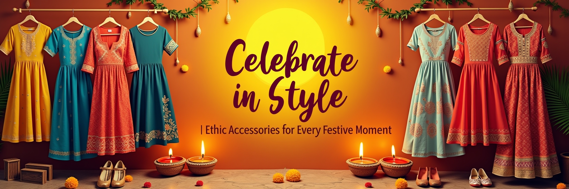 Traditional Diwali poster for Galaxy Store showcasing ethnic designs