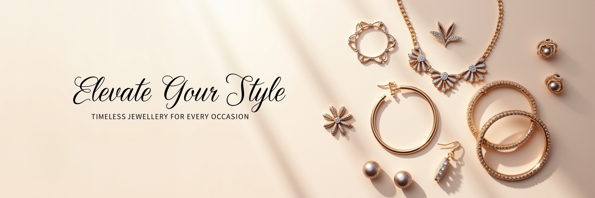 Elegant jewellery promotion poster for Galaxy Store