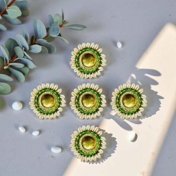 Decorative Wax Candle – Festive Tealight Holder for Diwali