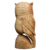 1 Hand-Carved Wooden Wide-Eyed Owl Figurines | Natural Wood Owl for Home Décor & Gifting