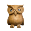 4 Hand-Carved Wooden Owl Figurine | Classic Natural Wood Owl Statue for Home Décor & Gifting