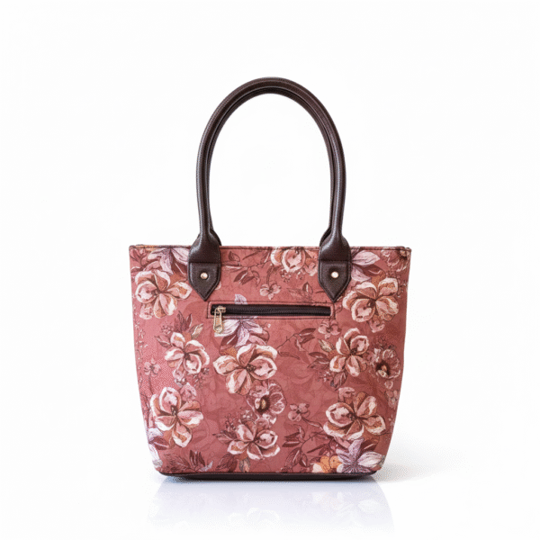 Floral tote bag image 2 5-in-1 Floral Tote Bag Set with Leather Handles – Women’s Handbag Combo