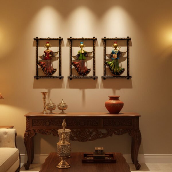 Handcrafted Lady Musician Wall Hanging