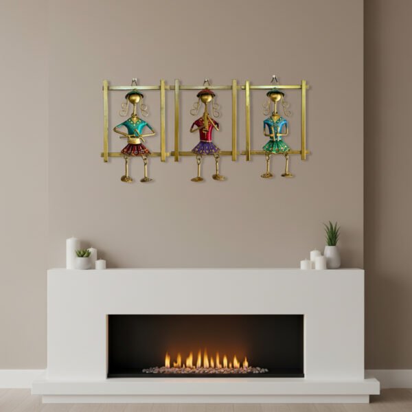 Handcrafted Sitting Musician Wall Hanging Set