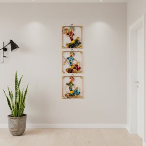 Handcrafted Tribal Musician Wall Art Image 5 Tribal Musician Wall Art Set