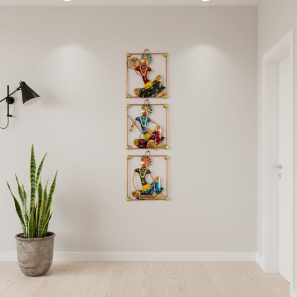 Handcrafted Tribal Musician Wall Art Image 5 Tribal Musician Wall Art Set