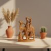 Handcrafted Wooden Camel Rider Sculpture – Tribal Rajasthani Art Figurine | Home Décor Showpiece
