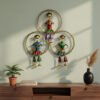 hanging design 3 Handcrafted Metal Tribal Musician Wall Art