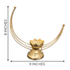 Crescent Moon Tea Light Candle Holder – Gold Metal Home Décor