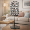 Crystal Tea Light Candle Holder Stand – Black Metal Luxury Decor
