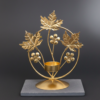 Gold Leaf Tea Light Candle Holder image 2 Gold Maple Leaf Tea Light Candle Holder – Elegant Metal Table Decor Stand