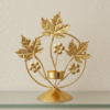 Gold Leaf Tea Light Candle Holder image 3 Gold Maple Leaf Tea Light Candle Holder – Elegant Metal Table Decor Stand