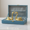 Gold Swan Tea Light Candle Holder Set – Elegant Bird Metal Decor image 3 Gold Swan Tea Light Candle Holder Set – Elegant Bird Metal Decor