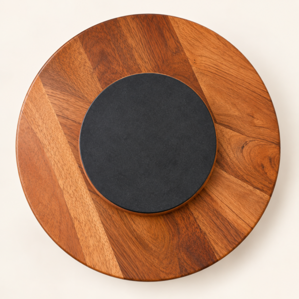 CWT Image 3 Round Lazy Susan Tray, Divided Table Organizer, Anti-Scratch Base, Table Decor